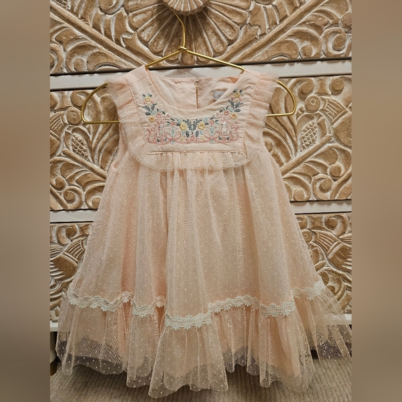 Tahari Other - Tahari Pastel Pink Embroidered Floral EASTER Dress